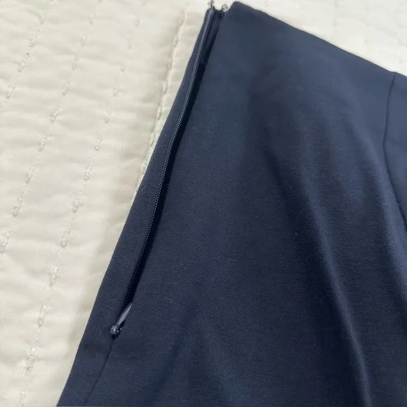 Scoop Chic Women's Dark Blue Fold Over Ponte Mini Skirt - Picture 9 of 10